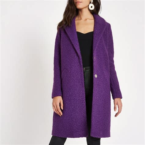 purple winter coat for ladies.